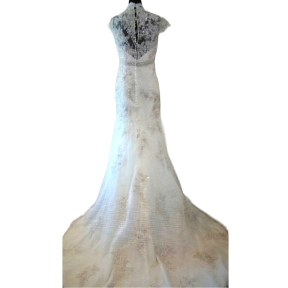 Allure Bridal C150 Mermaid Wedding Dress with Lace,Swarovski Crystals and Train - Picture 5 of 16